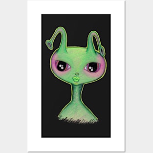 Alienne the Alien Girl Posters and Art